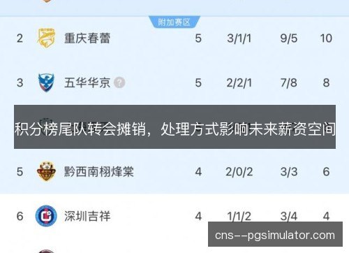积分榜尾队转会摊销，处理方式影响未来薪资空间